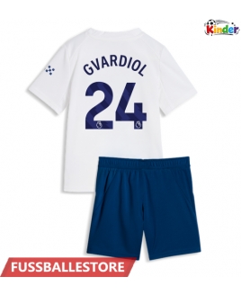 Günstige Manchester City Josko Gvardiol #24 3rd trikot Kinder 2026-27 Kurzarm (+ Kurze Hosen)